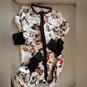 Halloween Themed Onesie with Cartoon Print